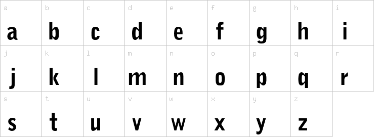 Lowercase characters