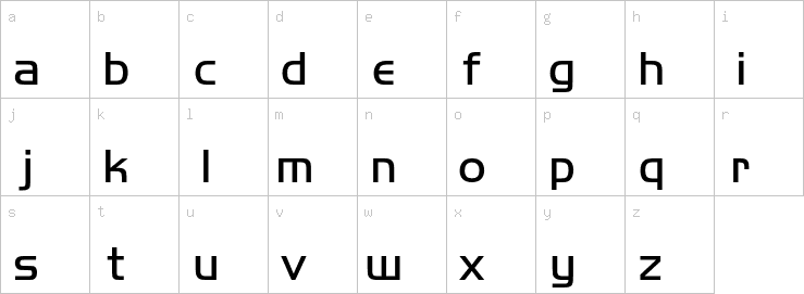 Lowercase characters