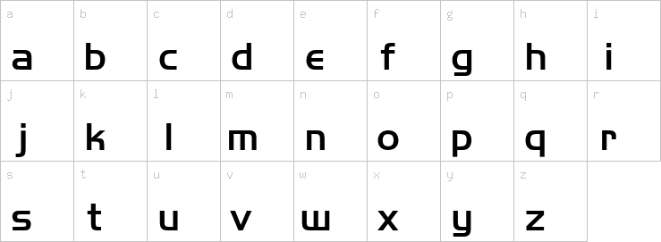 Lowercase characters