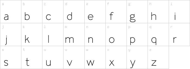 Lowercase characters