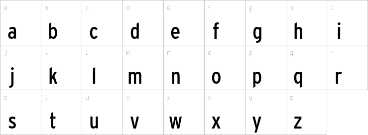 Lowercase characters