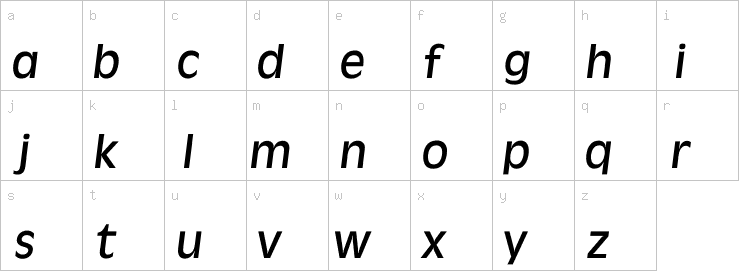 Lowercase characters