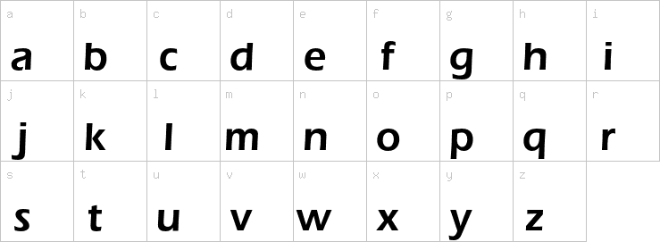 Lowercase characters