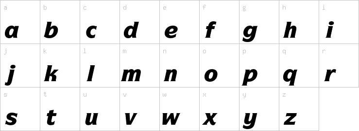 Lowercase characters