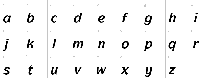 Lowercase characters