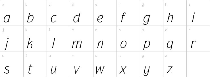 Lowercase characters