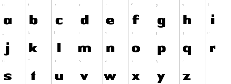 Lowercase characters