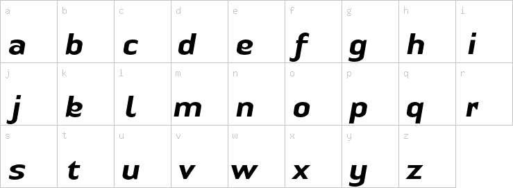 Lowercase characters