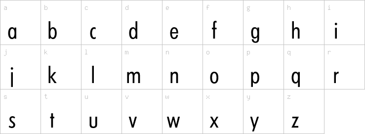 Lowercase characters