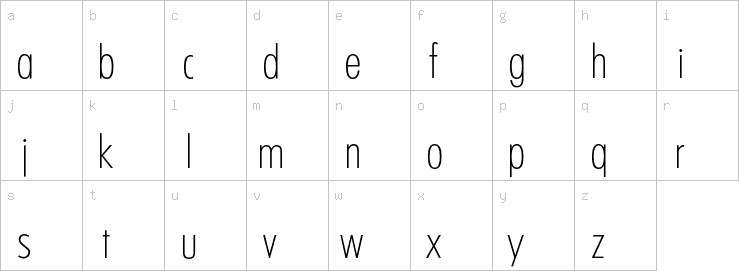 Lowercase characters