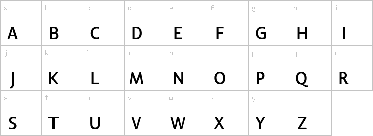 Lowercase characters