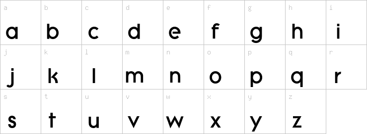 Lowercase characters