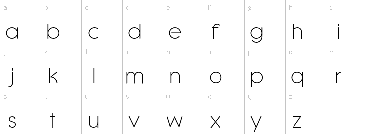 Lowercase characters