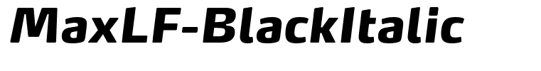 MaxLF-BlackItalic