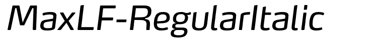 MaxLF-RegularItalic