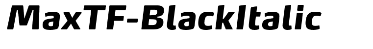 MaxTF-BlackItalic