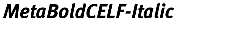 MetaBoldCELF-Italic