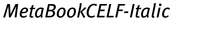 MetaBookCELF-Italic