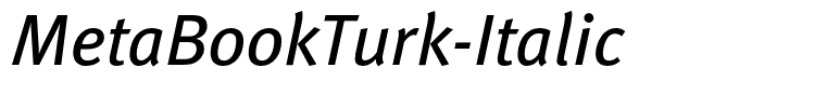 MetaBookTurk-Italic