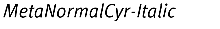 MetaNormalCyr-Italic