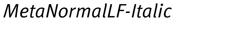 MetaNormalLF-Italic