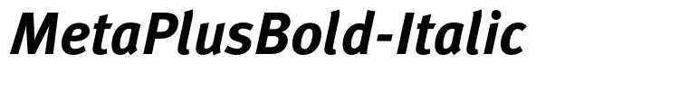 MetaPlusBold-Italic