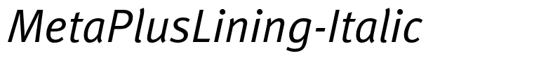 MetaPlusLining-Italic