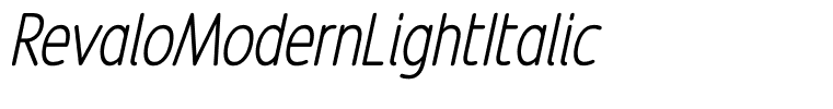 RevaloModernLightItalic