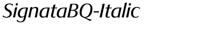 SignataBQ-Italic