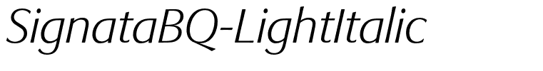 SignataBQ-LightItalic