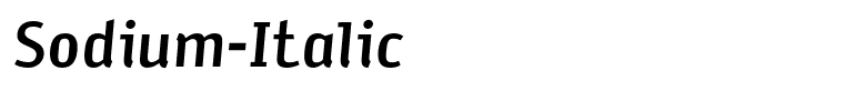 Sodium-Italic