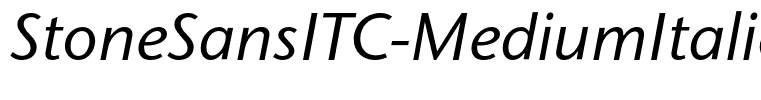 StoneSansITC-MediumItalic