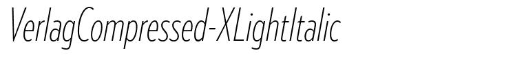 VerlagCompressed-XLightItalic