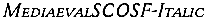 MediaevalSCOSF-Italic