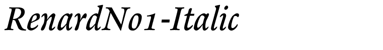 RenardNo1-Italic