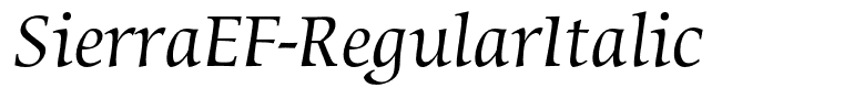 SierraEF-RegularItalic