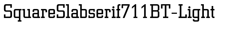 SquareSlabserif711BT-Light