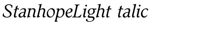 StanhopeLightItalic