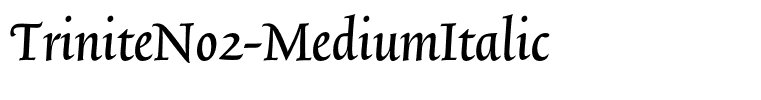 TriniteNo2-MediumItalic