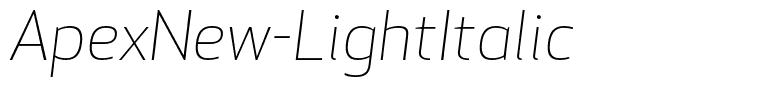 ApexNew-LightItalic