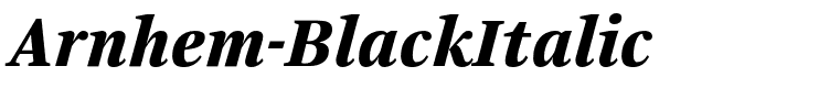 Arnhem-BlackItalic