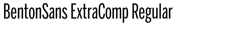 BentonSans ExtraComp Regular