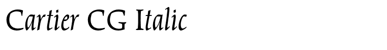 Cartier CG Italic