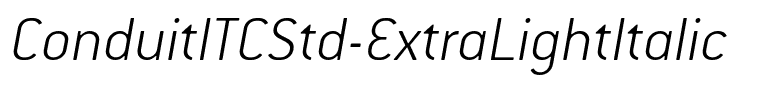 ConduitITCStd-ExtraLightItalic