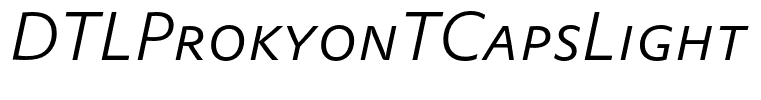 DTLProkyonTCapsLight Italic