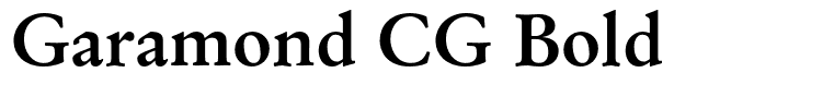 Garamond CG Bold