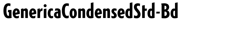 GenericaCondensedStd-Bd