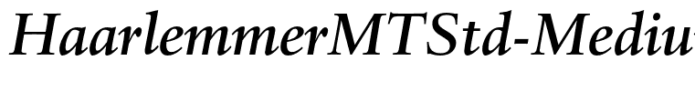 HaarlemmerMTStd-MediumItalic