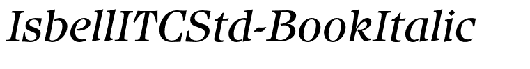 IsbellITCStd-BookItalic