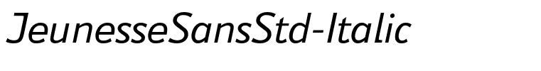 JeunesseSansStd-Italic